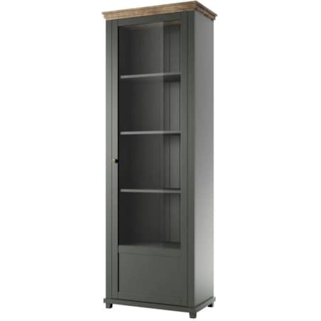 Witryna EVORA 1D zielona mat/dąb lefkas prawa