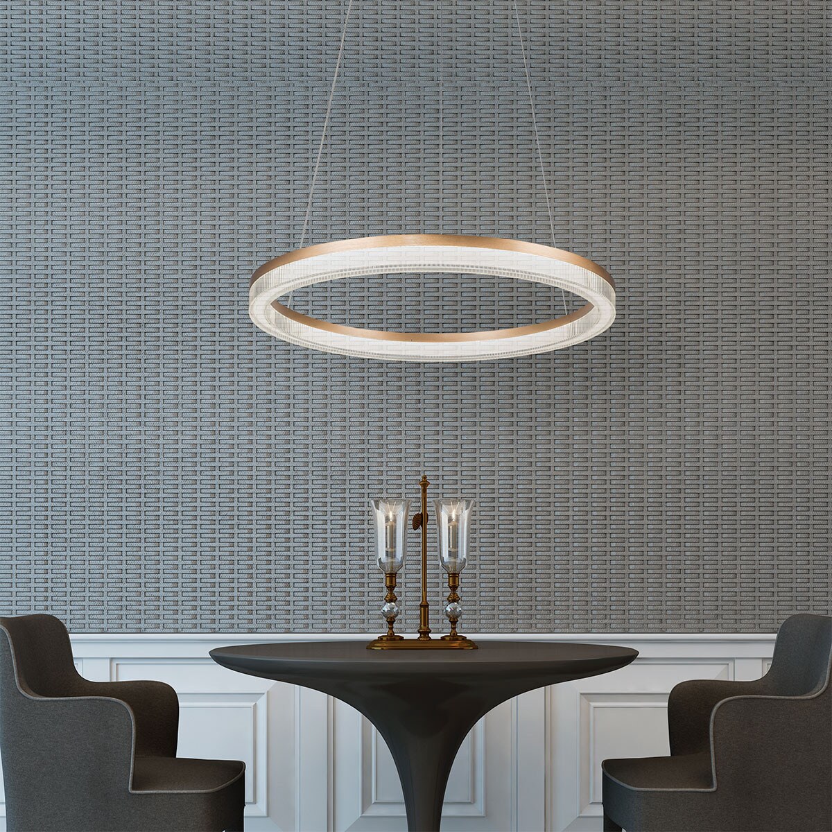 Lampa sufitowa wisząca Light Prestige Midway złoty LED CCT 3000K/4000K/6000K (regulowana) 1 szt.