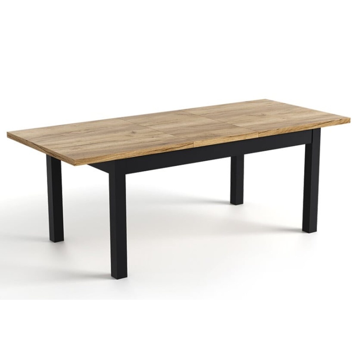 Stół rozkładany 80x140/180 dąb sonoma + nogi czarne