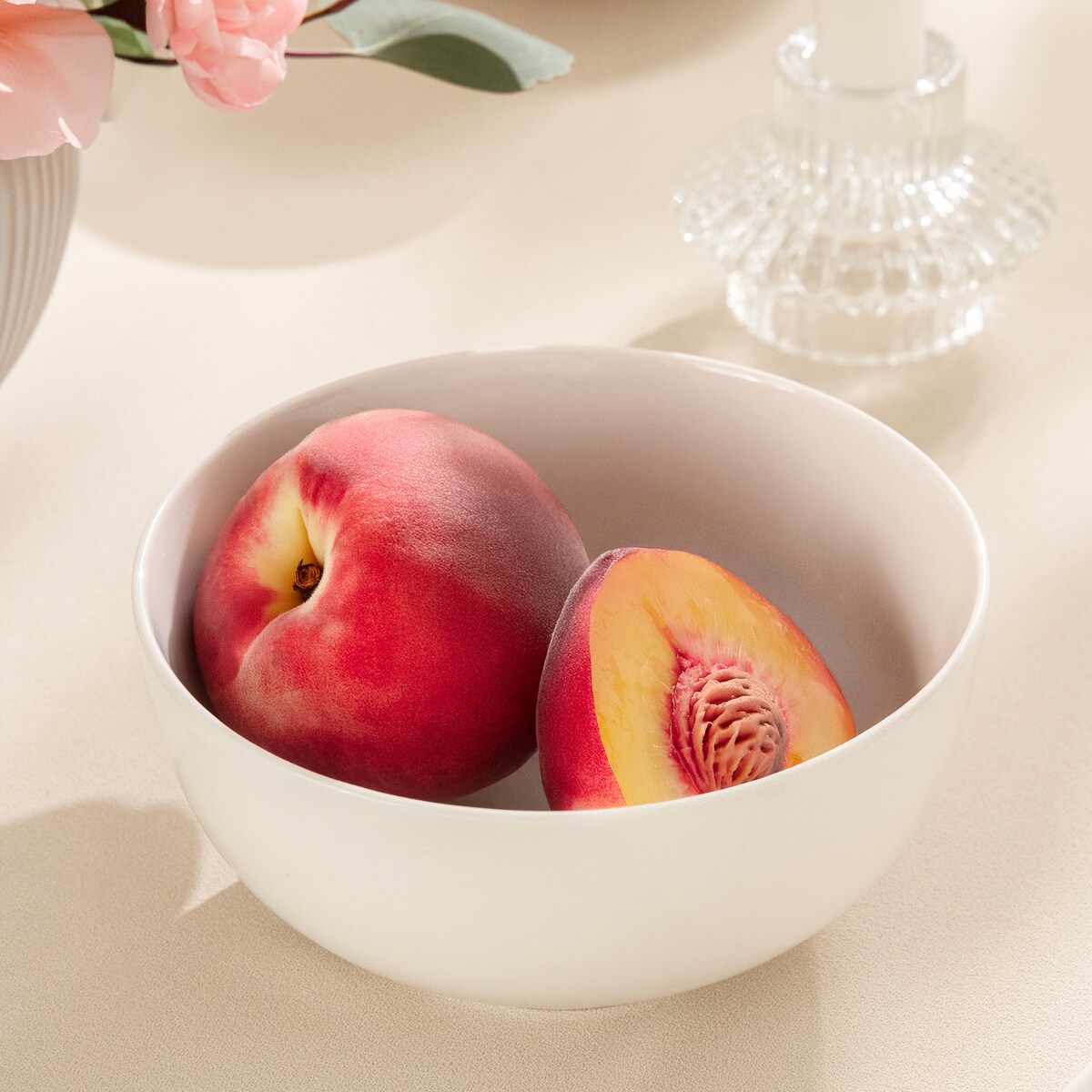 KONSIMO AD BELLA, Zestaw obiadowy 6 os. (24 el.), kolor ecru