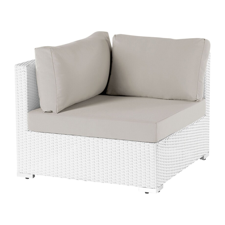 Zestaw ogrodowy z technorattanu 4-osobowy biały SANO II