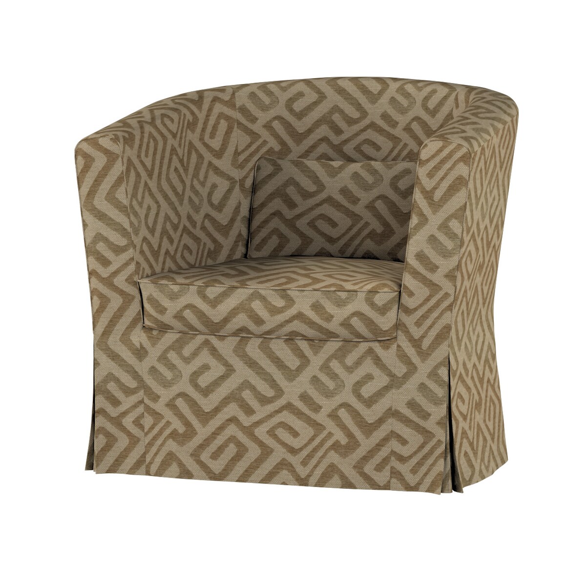 Pokrowiec na fotel Ektorp Tullsta, kawowe wzory na beżowym tle, 79 x 69 x 78 cm, Cosy Home