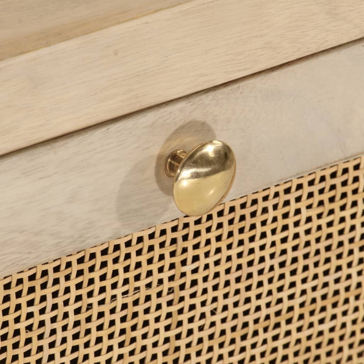 vidaXL Szafka nocna, 40x30x50 cm, lite drewno mango i żelazo