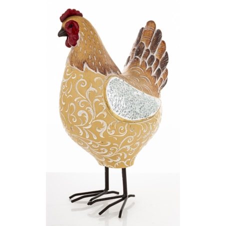 Dekoracja - brązowa kura 26x12x16 cm TOA duża