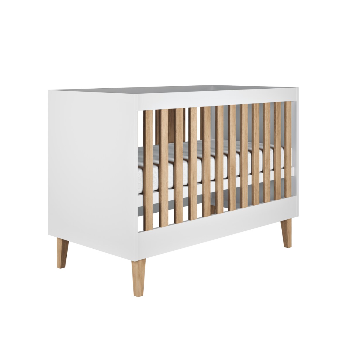 Łóżko Kubi białe niemowlęce bez szuflady bez materaca 124/66