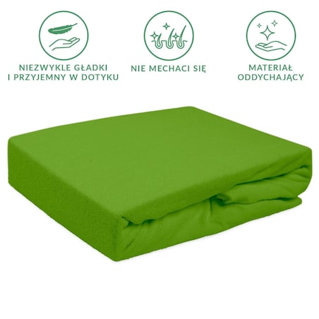 Prześcieradło frotte z gumką 200x220 kolor kaktus