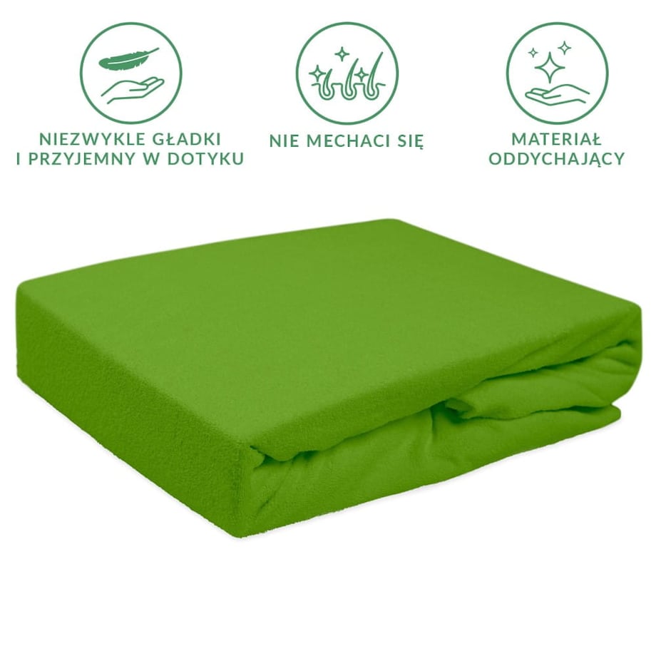 Prześcieradło frotte z gumką 200x220 kolor kaktus