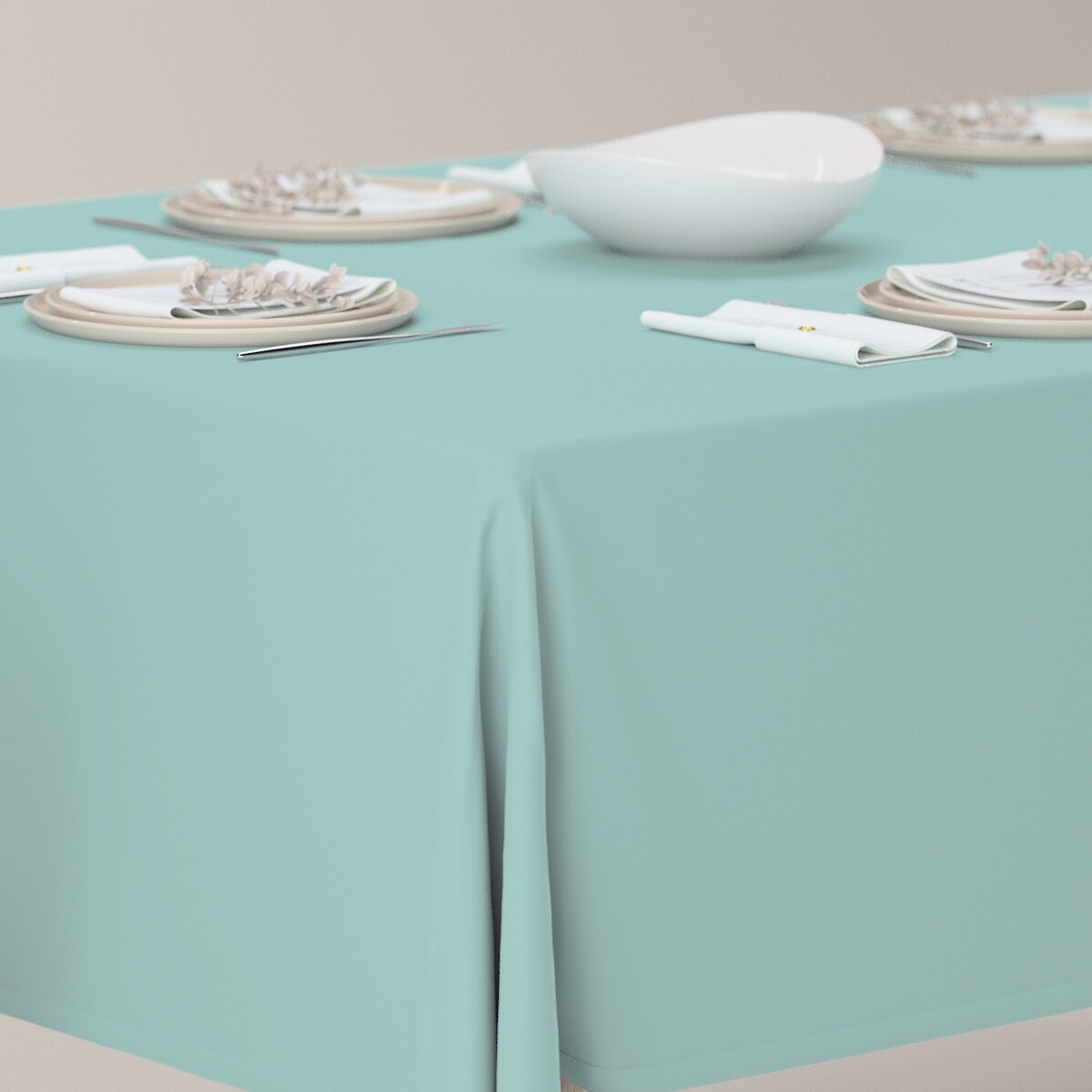 Obrus prostokątny 130 x 160 cm jasny turkus