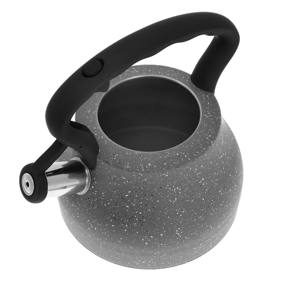 Czajnik stalowy z gwizdkiem 2.7L grube dno szary marmurek KLAUSBERG