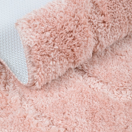 Zestaw 2szt Dywanik łazienkowy Soft 40x60 cm antypoślizgowy owalny różowy