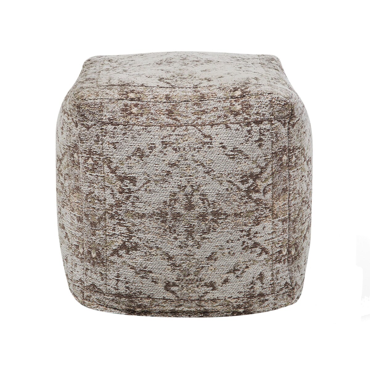 Puf 42 x 42 x 42 cm brązowoszary MEERUT