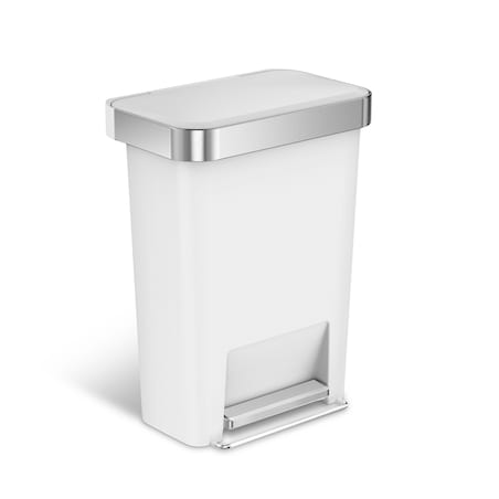 Kosz na śmieci 45L pedałowy LINER POCKET - biały / simplehuman
