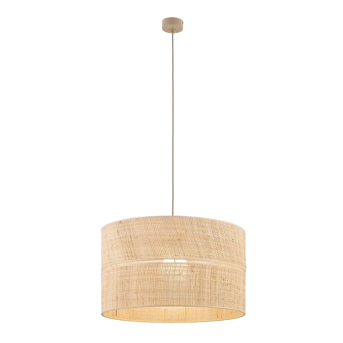 Lampa wisząca TK Lighting CALMA 500 beżowa boho 50 cm E27 regulowana wysokość do 175 cm do salonu jadalni sypialni