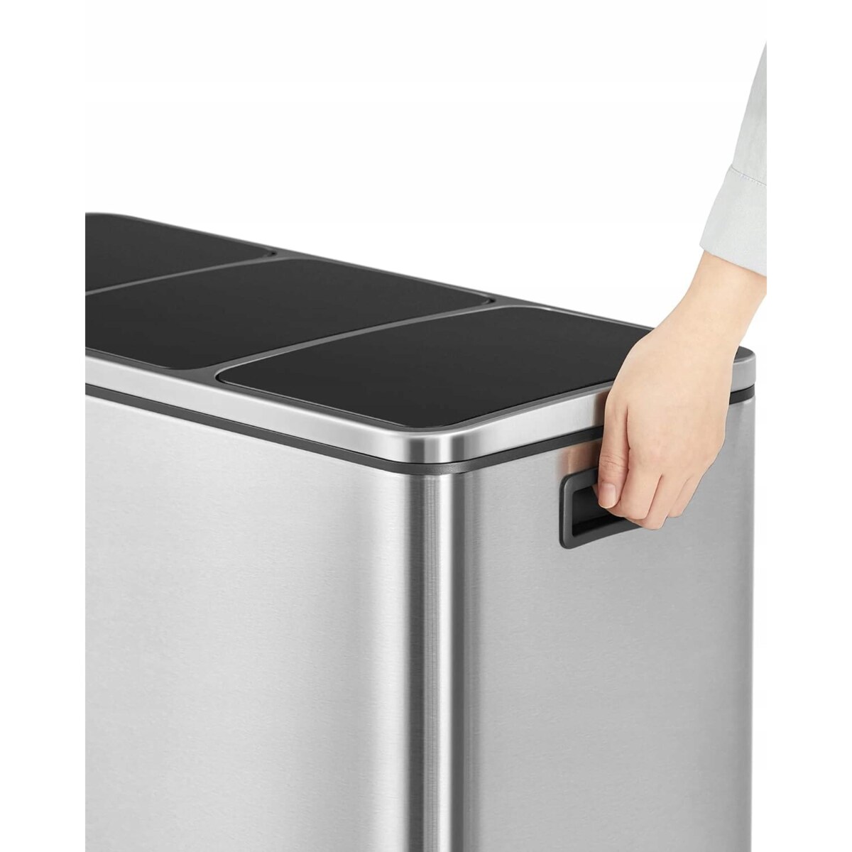 Kosz Na Śmieci Do Segregacji Srebrny