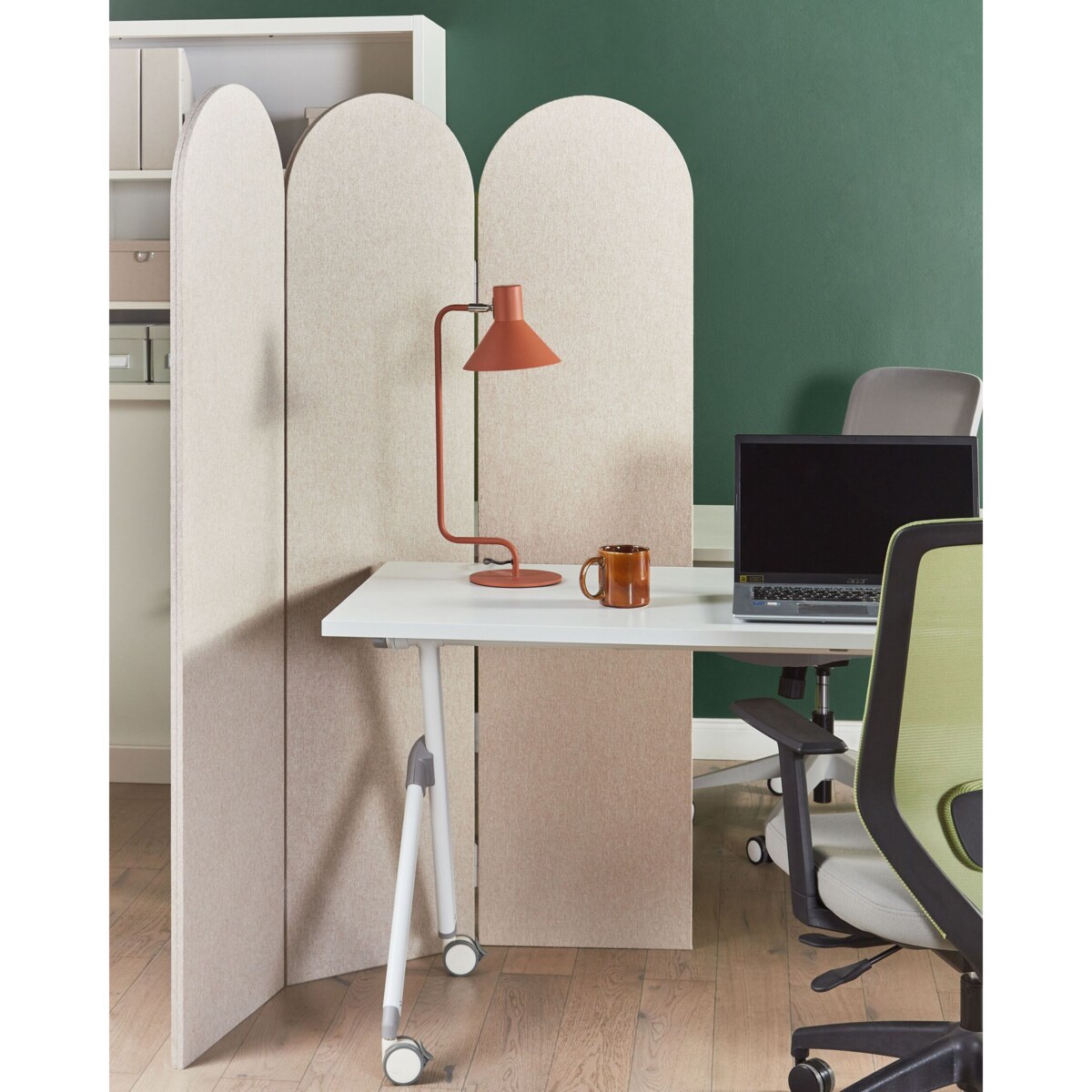 3-panelowa ścianka akustyczna SLIMMY Beżowy 120 cm 160 cm