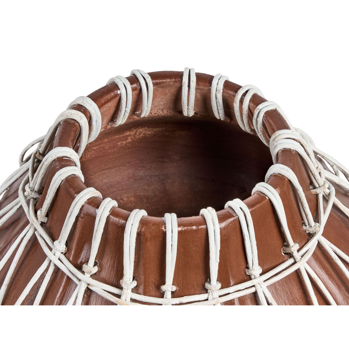 Wazon dekoracyjny z terakoty 22 cm brązowy KLUET