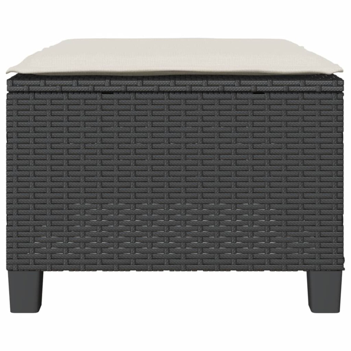 vidaXL 3-cz. zestaw mebli bistro z poduszkami, czarny, polirattan