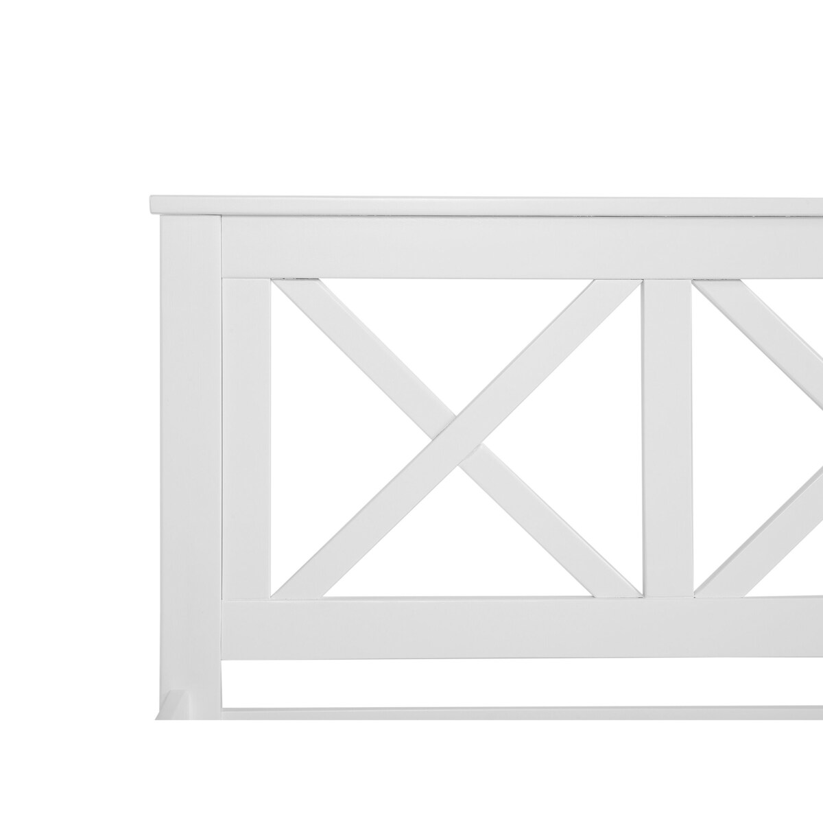 Łóżko drewniane 160 x 200 cm białe TANNAY