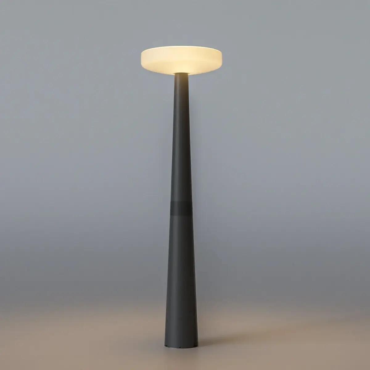 Stojąca latarnia ogrodowa Paquita LUMPQTFARSLNW King Home IP65 biała szara