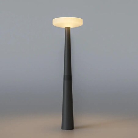 Stojąca latarnia ogrodowa Paquita LUMPQTFARSLNW King Home IP65 biała szara