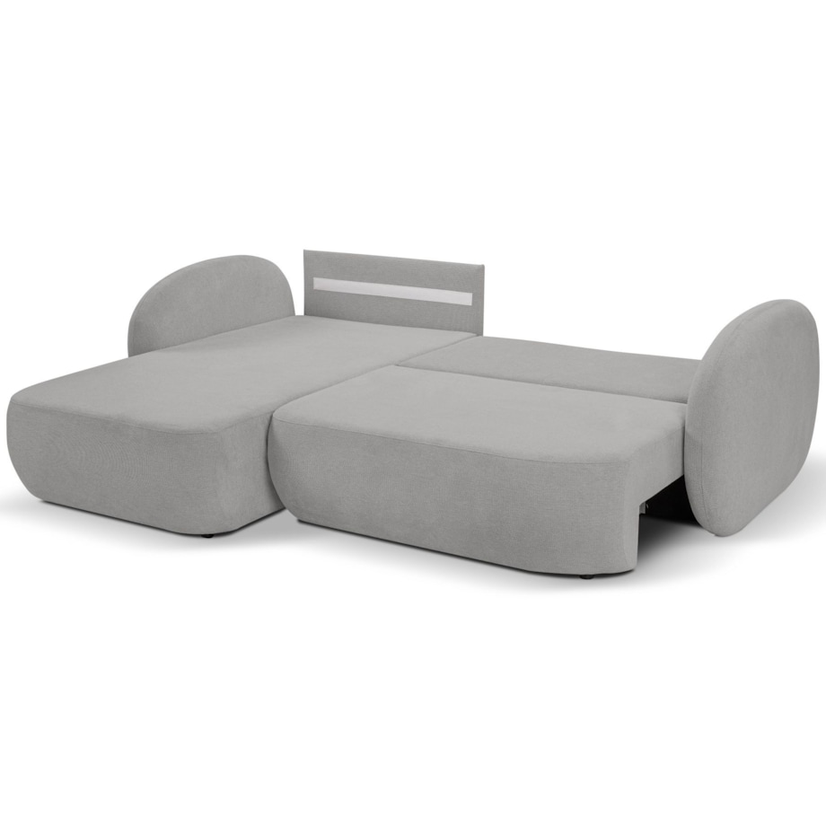 Nowoczesny narożnik rozkładany OLIVIO lewy - jasnoszary