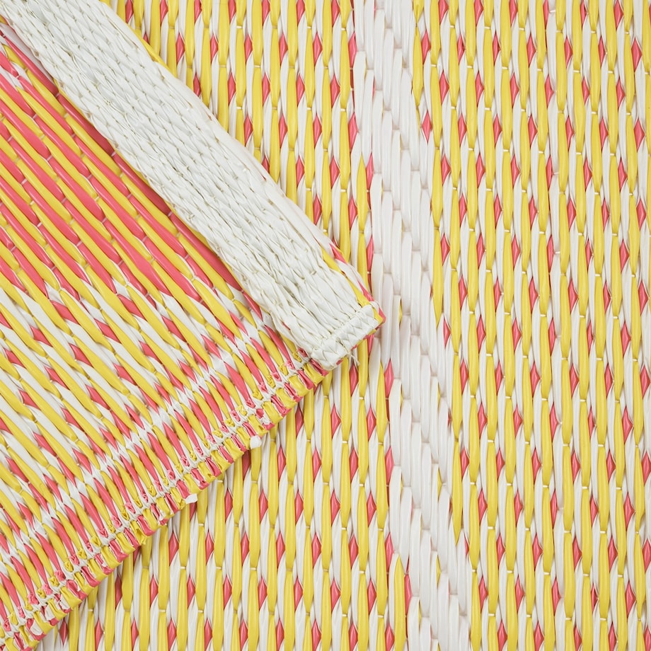 Dywan zewnętrzny tkany na płasko 120x170 cm e-floor cytryny żółty