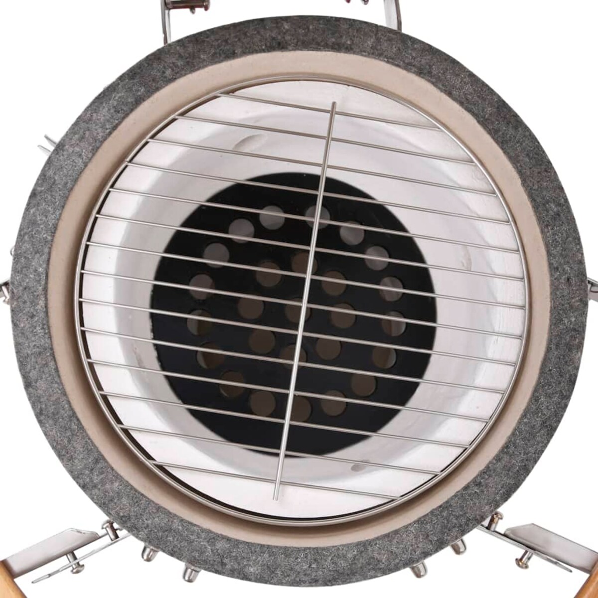 vidaXL Ceramiczny grill Kamado z wędzarnią, 33 cm