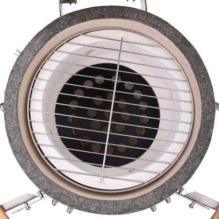 vidaXL Ceramiczny grill Kamado z wędzarnią, 33 cm