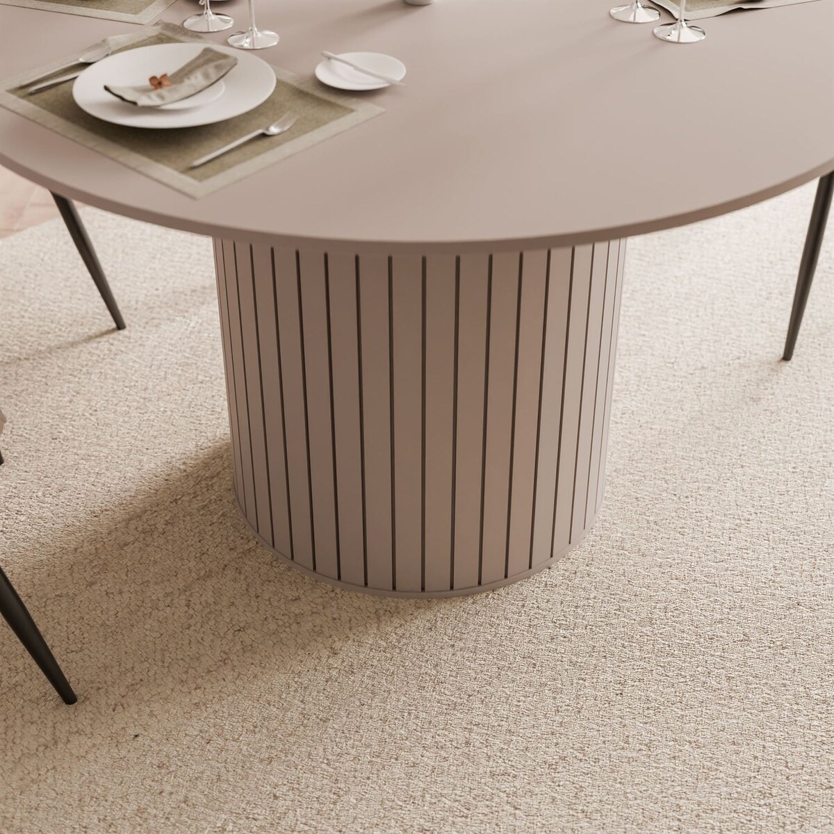 Okrągły stół ELODIE 120 cm, kaszmir
