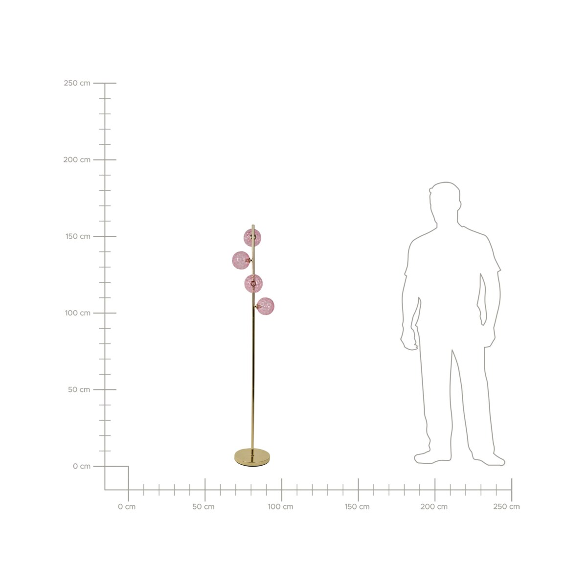 Lampa podłogowa ANADYR Szkło Różowy