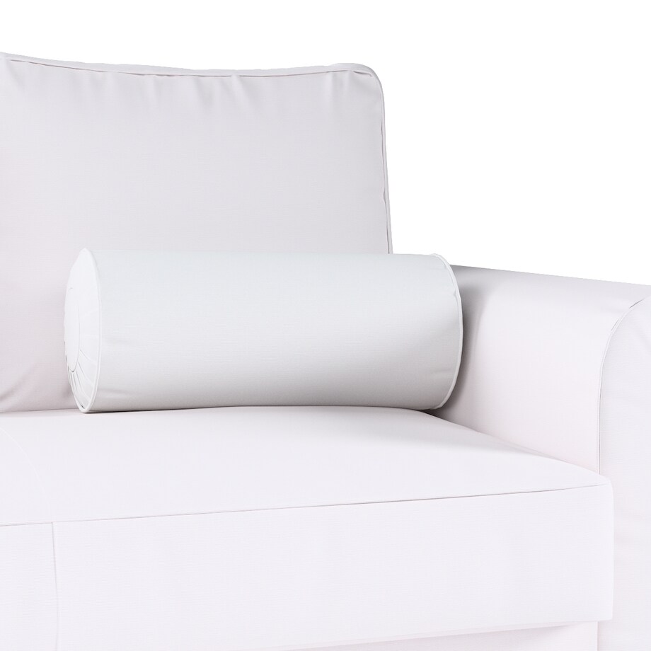 Poduszka wałek z zakładkami, biały, Ø20 x 50 cm, Loneta