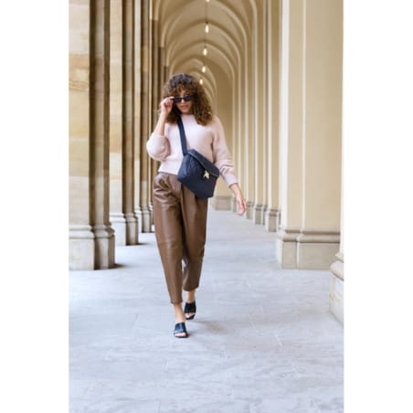 Torba SADDLE BAG M, rhombus midnight gold