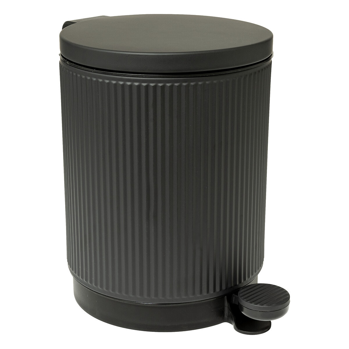 Kosz na śmieci do łazienki ONYX, 5 l, kolor czarny, metal