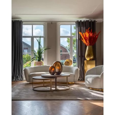 Elegancki stolik kawowy Bloomville 7523 Richmond Interiors klasyczny metalowy złoty