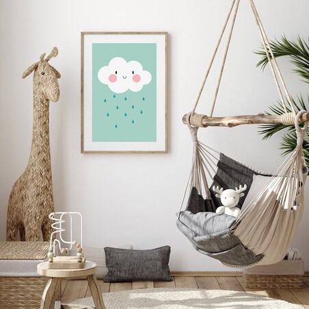 Plakat dla dzieci Chmurka miętowa 50x70