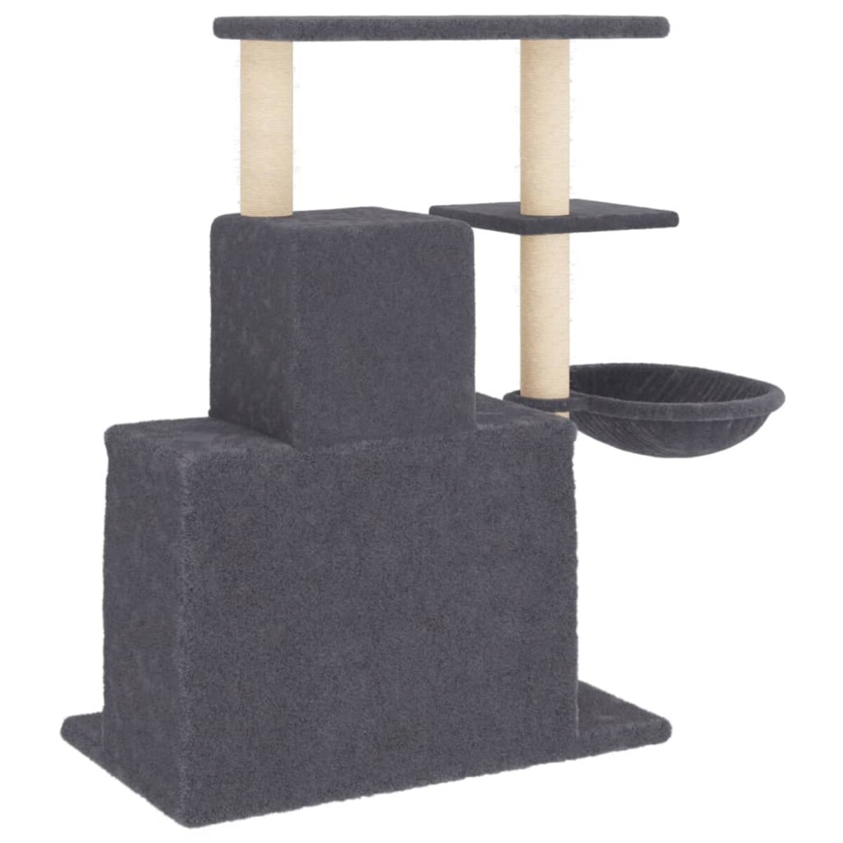 vidaXL Drapak dla kota z sizalowymi słupkami, ciemnoszary, 83 cm