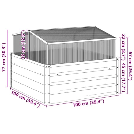 vidaXL Donica ogrodowa/ inspekt, stal kortenowska