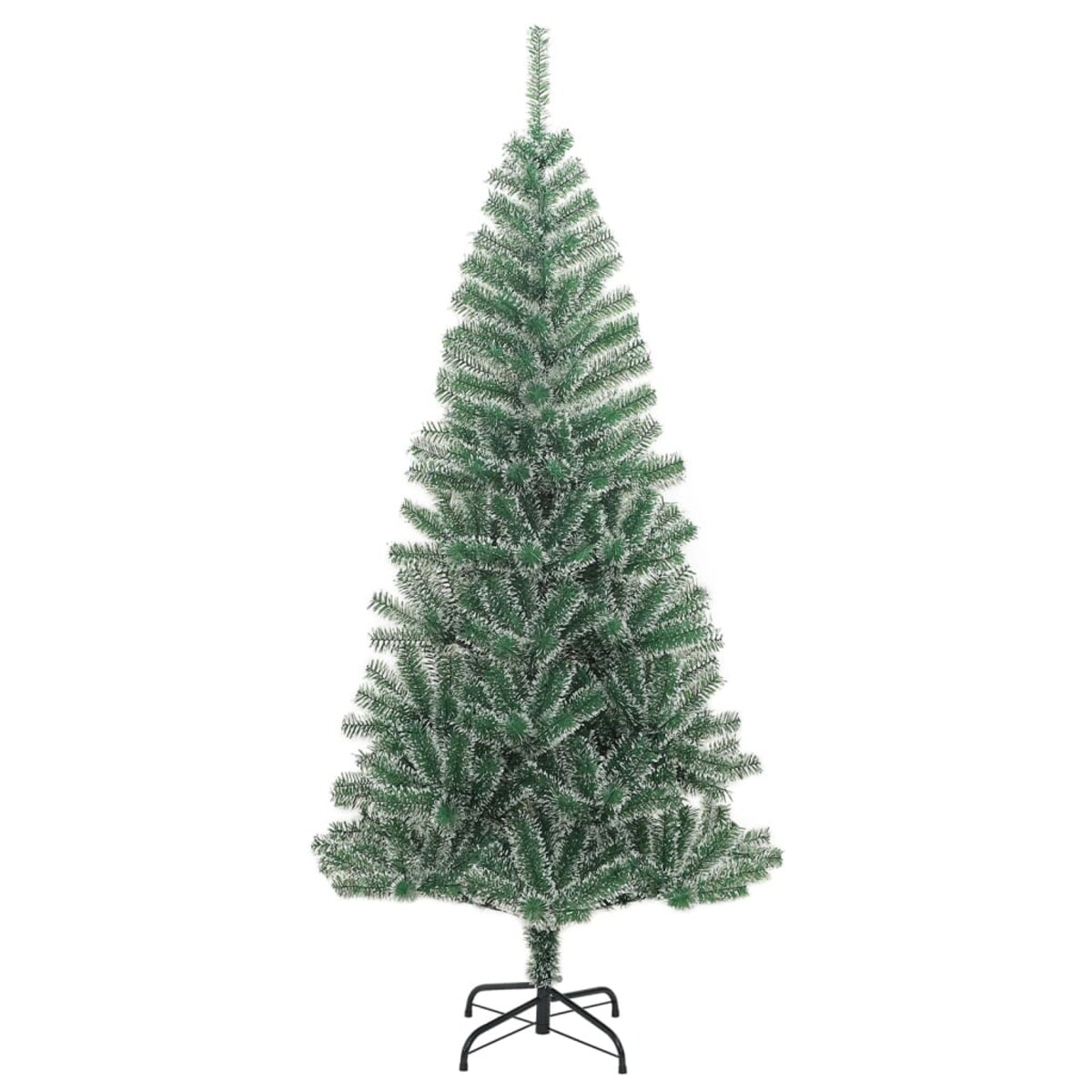 vidaXL Sztuczna choinka z 300 LED, bombkami i śniegiem, 240 cm