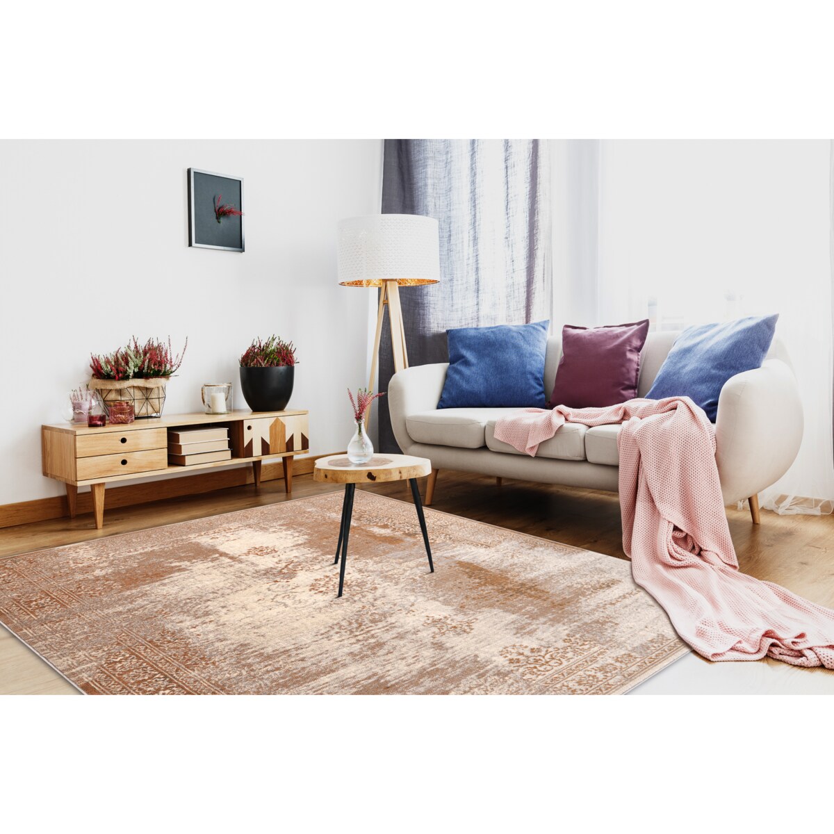 Dywan NAIN Ornament vintage 7699/51655 beż / 80x150 cm