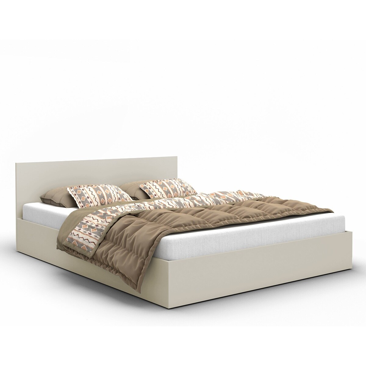 Łóżko ALDO 120x200 z materacem i pojemnikiem - kaszmirowe