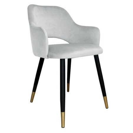 Krzesło NAPO VELVET GOLD jasno szare