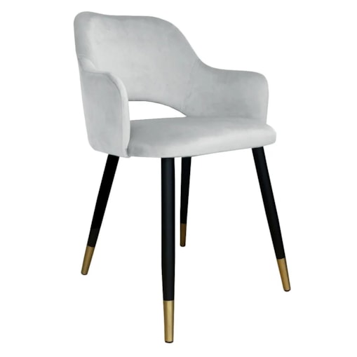 Krzesło NAPO VELVET GOLD jasno szare