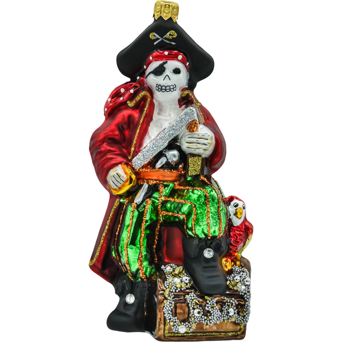 Bombka choinkowa: Pirat ze skrzynią skarbów