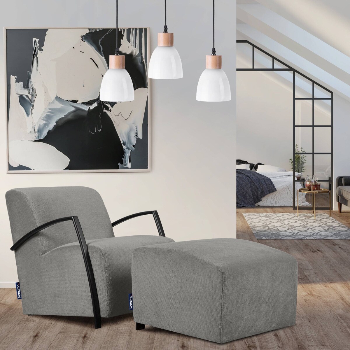 Konsimo KARI Lampy wiszące ceramika 2szt.