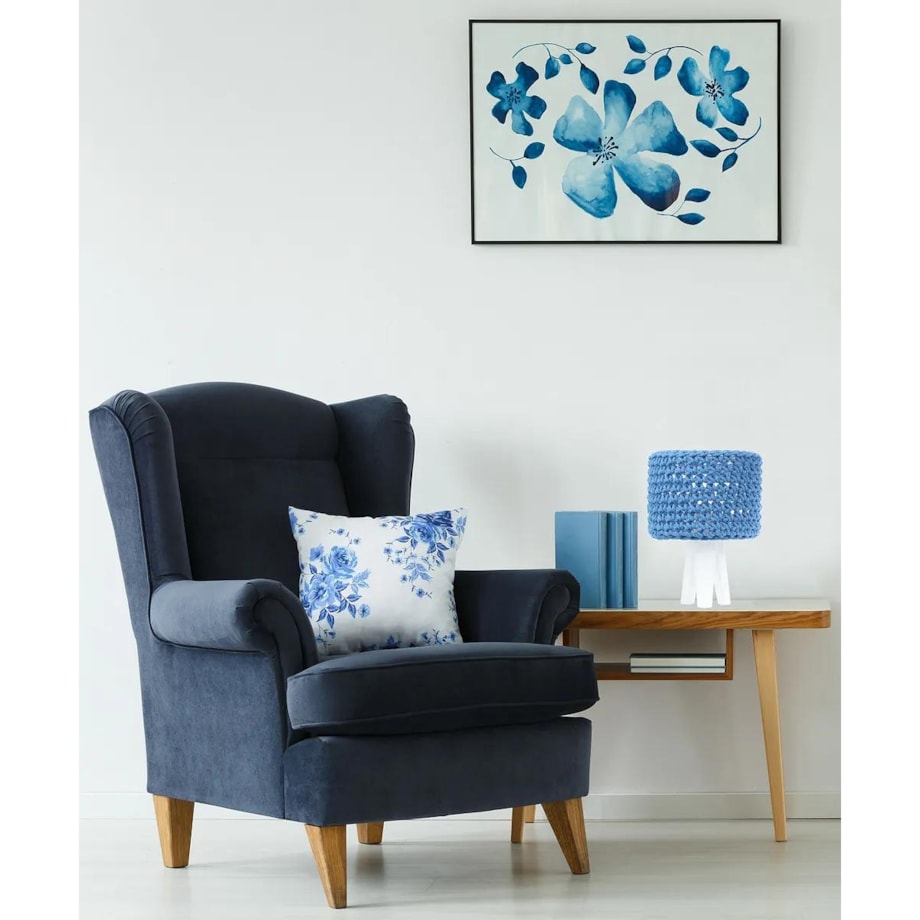 Lampa stołowa COTTON WOOD niebieska