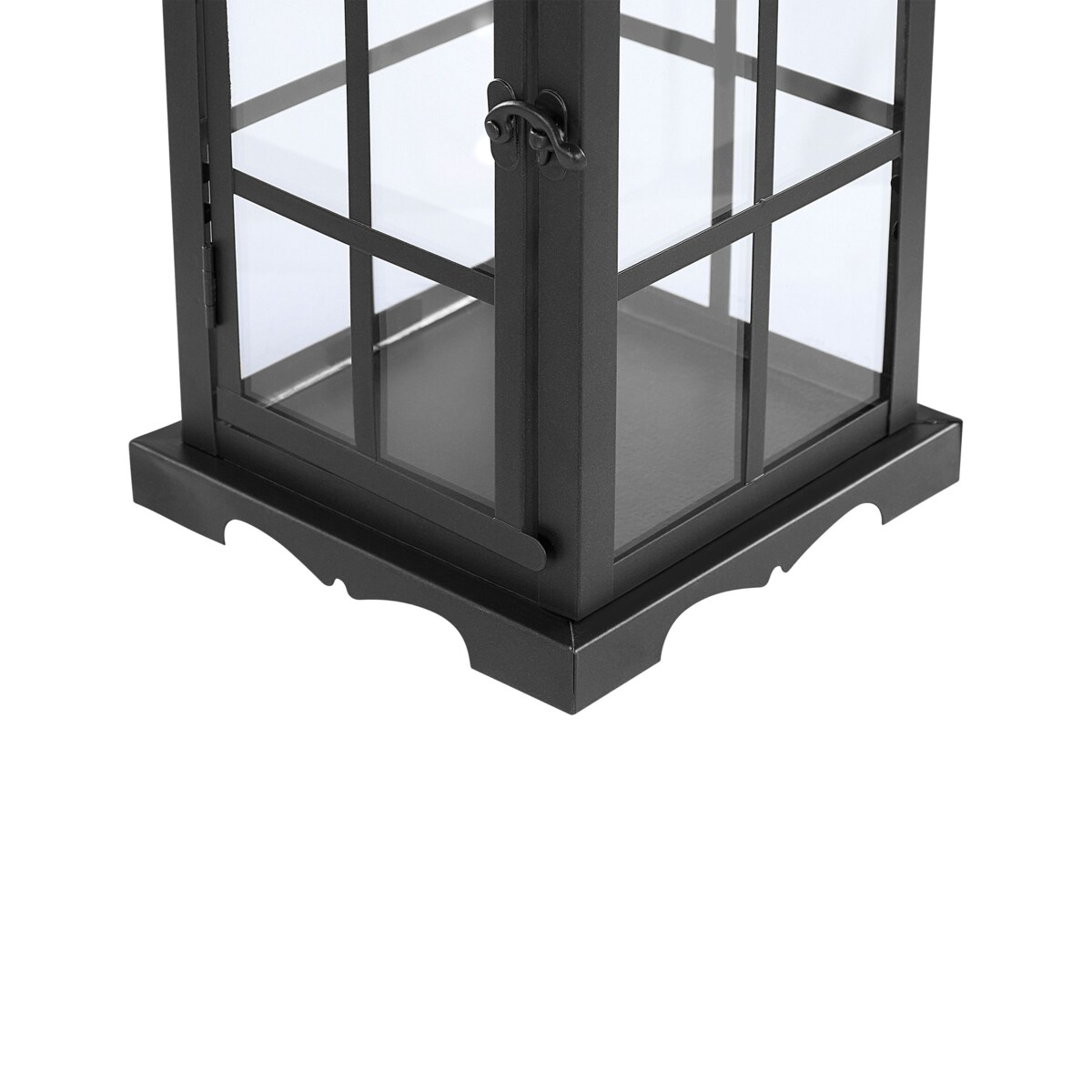 Lampion metalowy 36 cm czarny CLARA