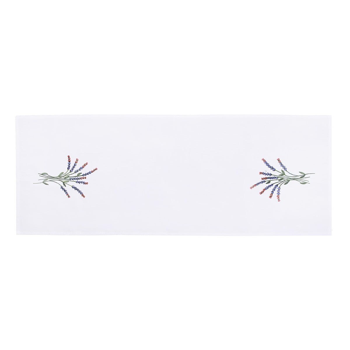 Konsimo LAVANDI Bieżnik plamoodporny, biały/zielony/czerwony/fioletowy