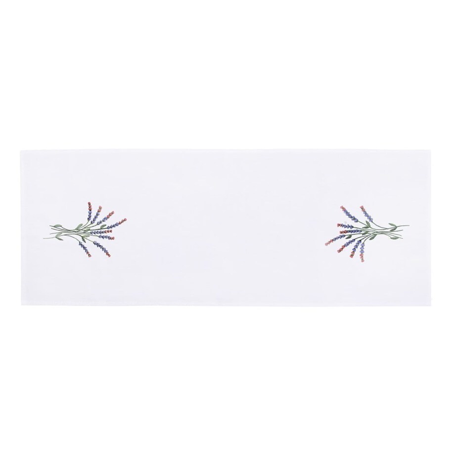 Konsimo LAVANDI Bieżnik plamoodporny, biały/zielony/czerwony/fioletowy