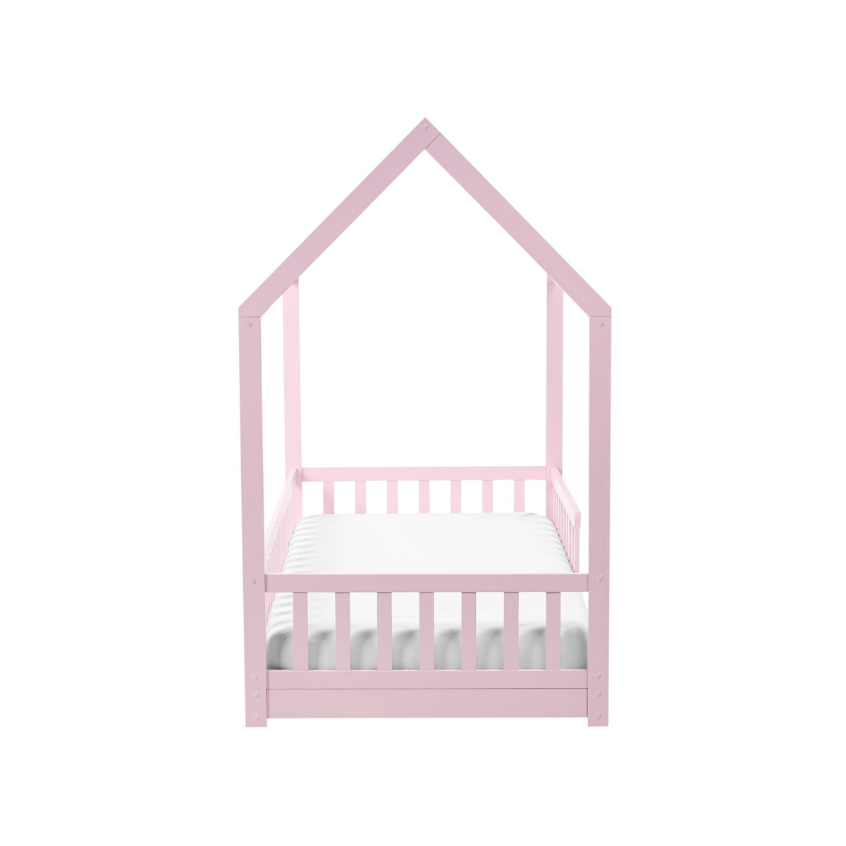 Łóżko dziecięce Domek Drewno sosnowe COSSAYE 90 x 200 cm Pastelowy róż