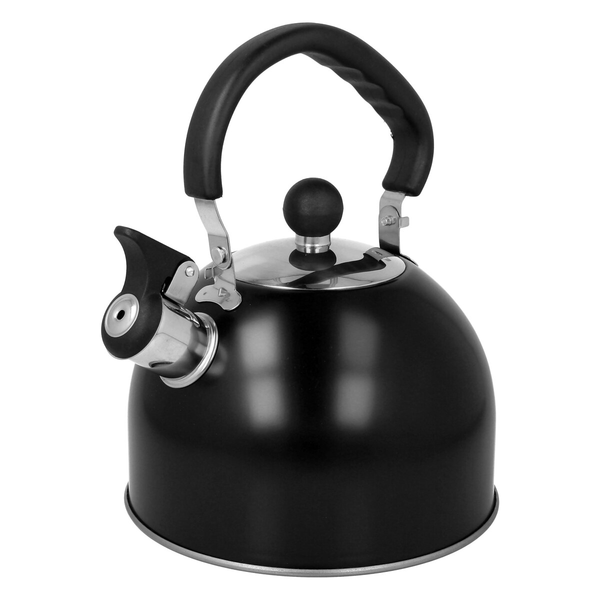 Czajnik stalowy z gwizdkiem 2L indukcja gaz czarny matowy BRUNBESTE BB-2404